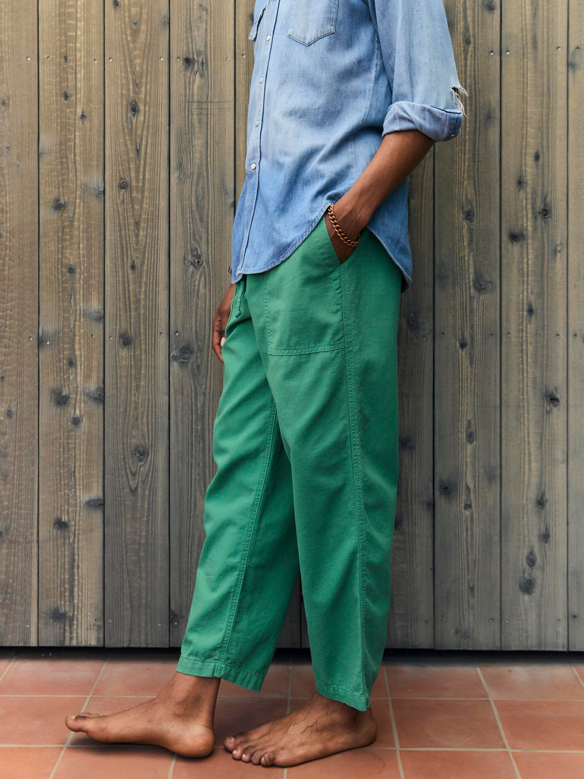 ventura chore pant in jade