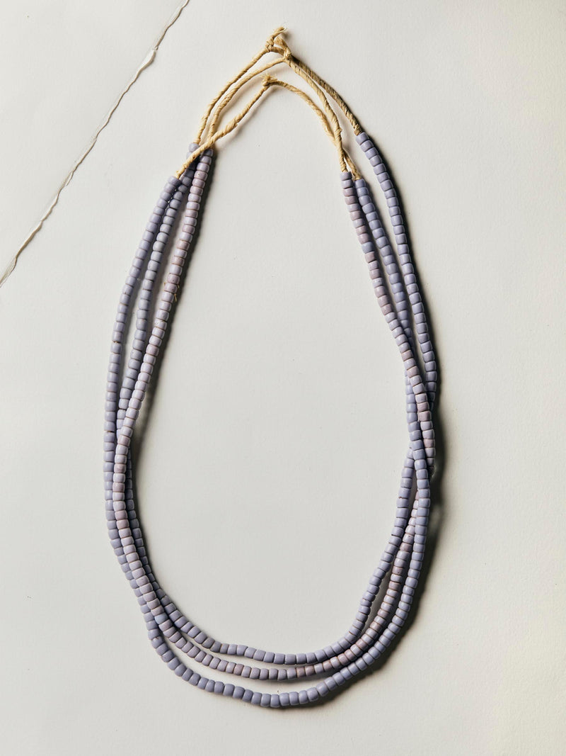 vintage lavender trade bead necklace