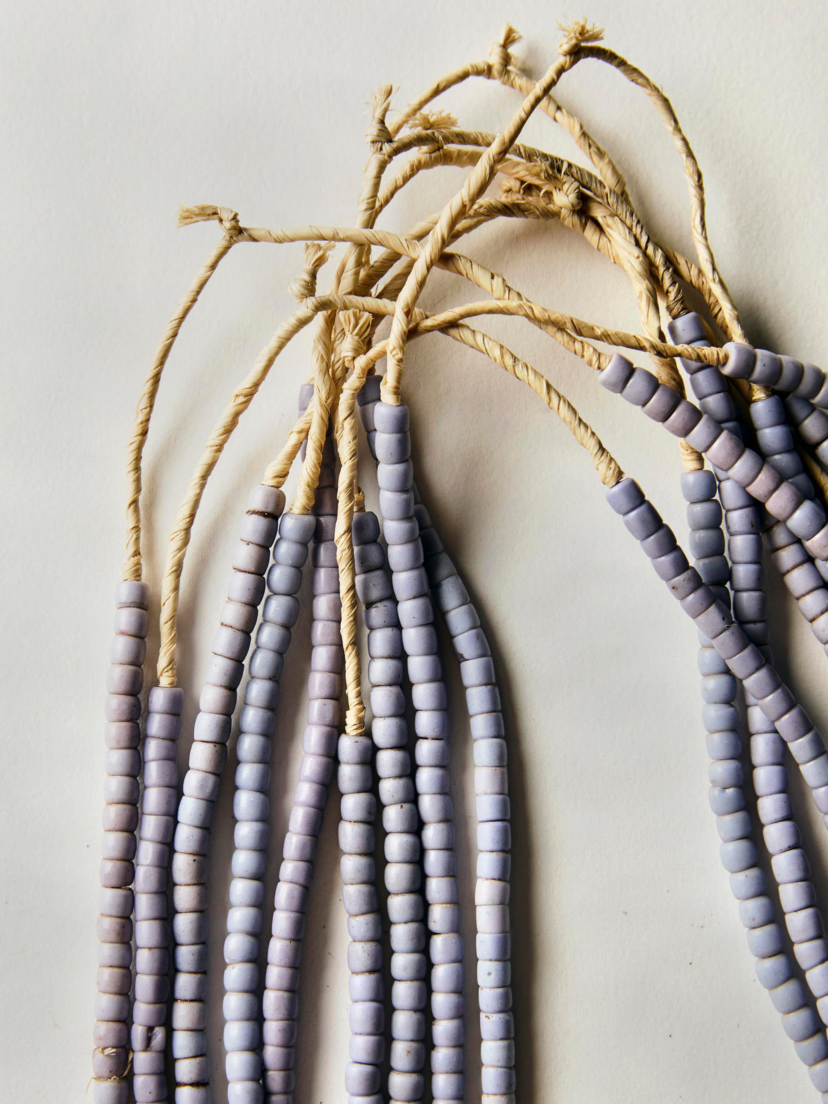 vintage lavender trade bead necklace