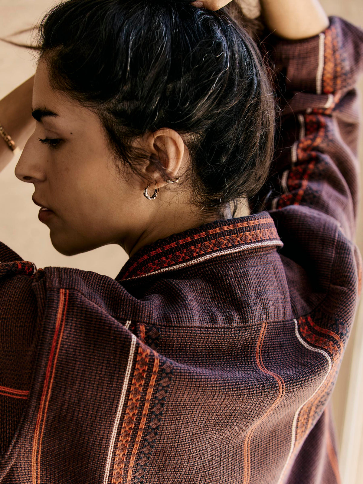 lagos woven border jacket