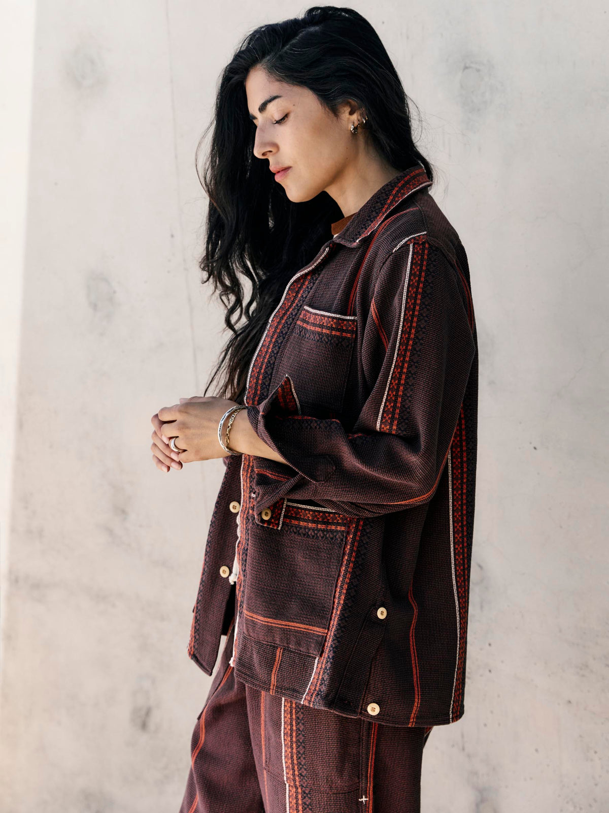 lagos woven border jacket