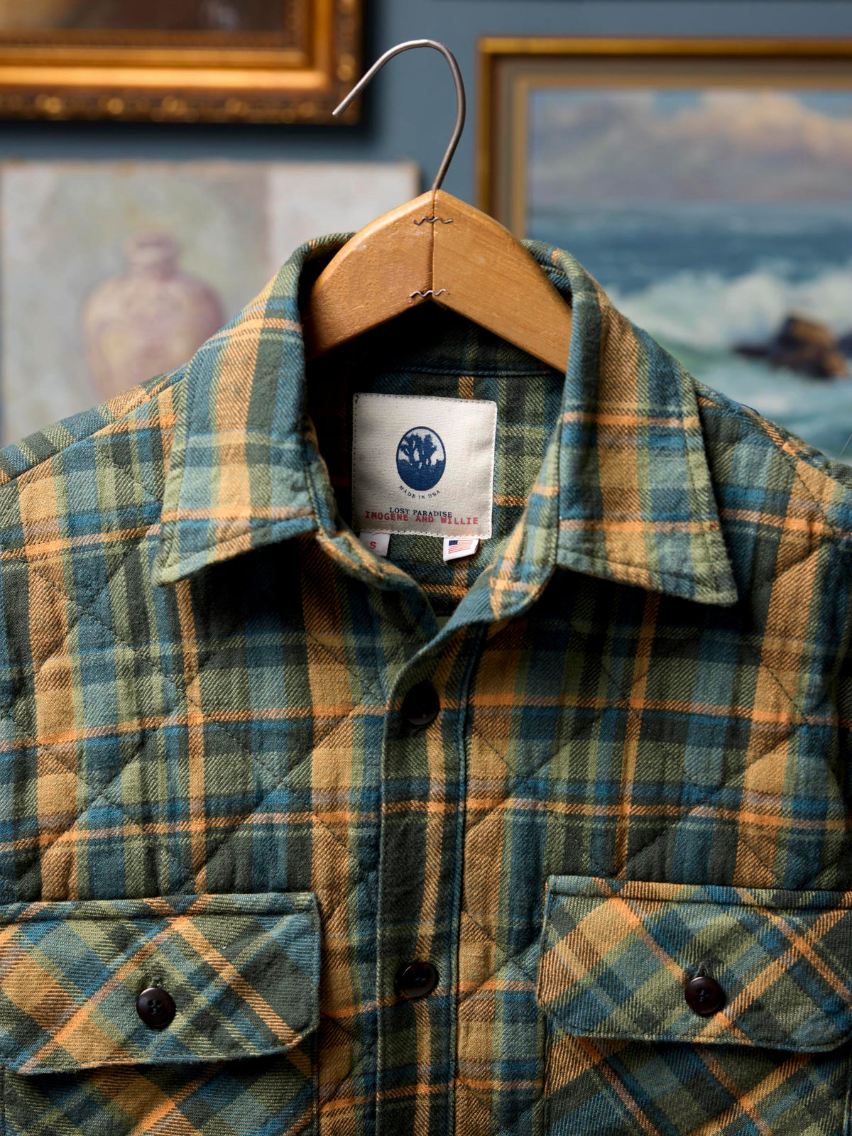 larkin quilted shirt jacket