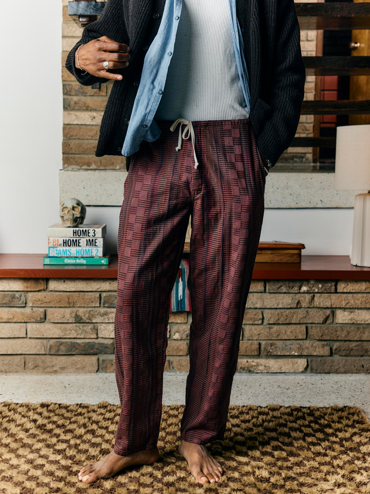 lounge pant in mojave jacquard