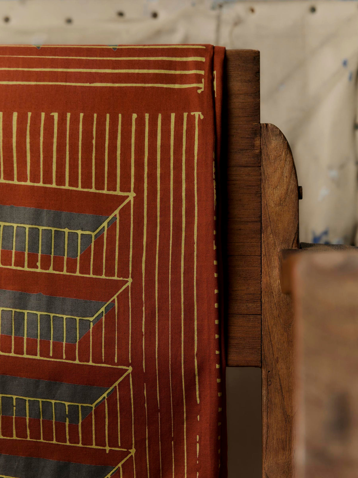 i+w x Three Looms rust bandana scarf
