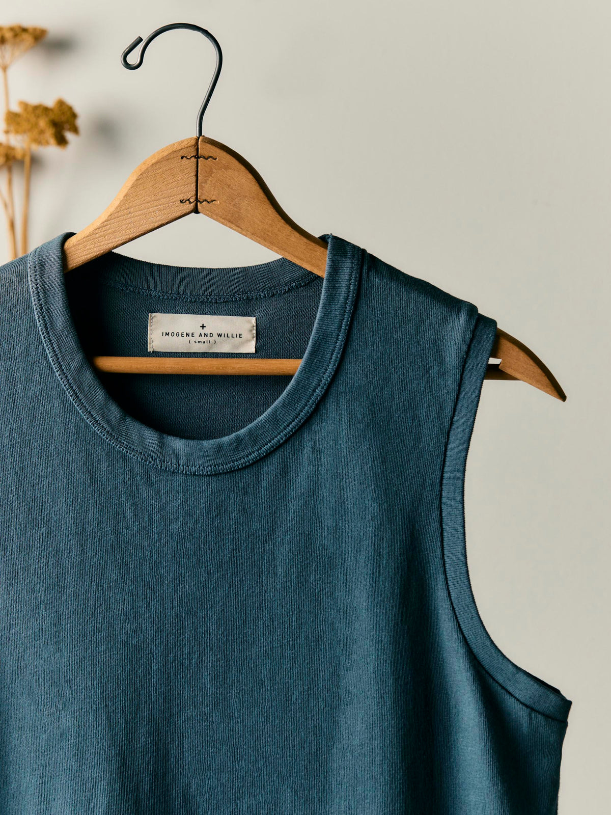 muscle tank in slate blue