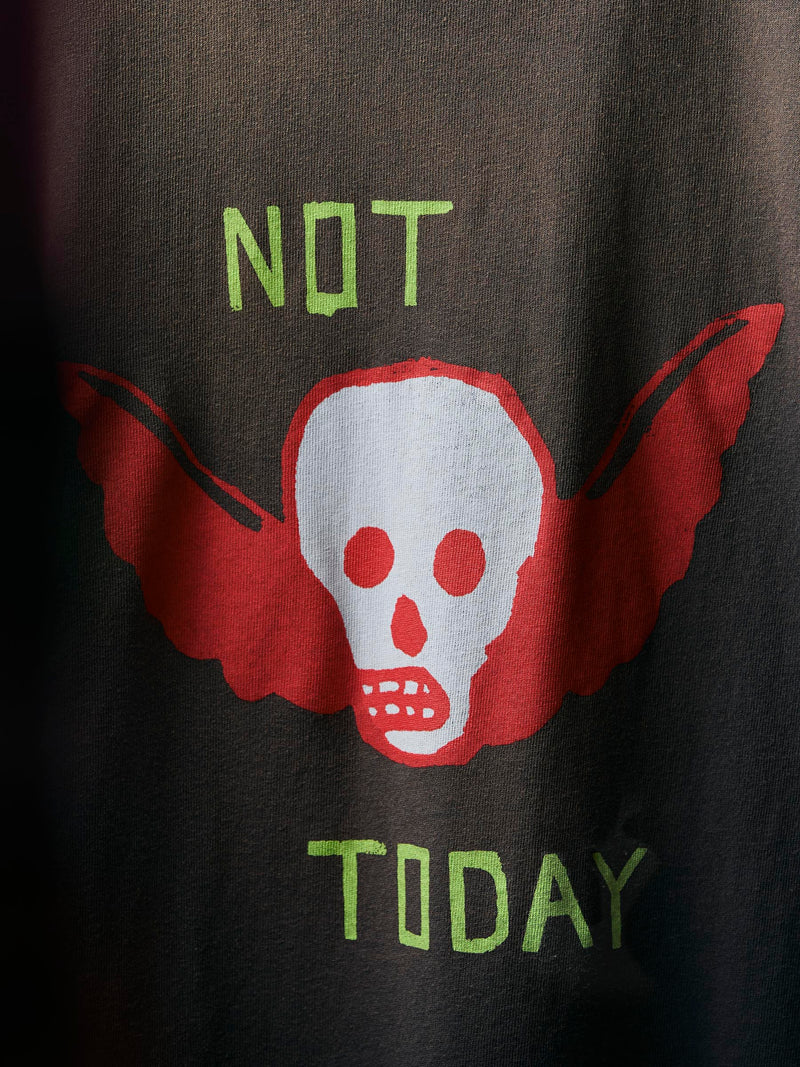 the "not today" tee in faded black - Model