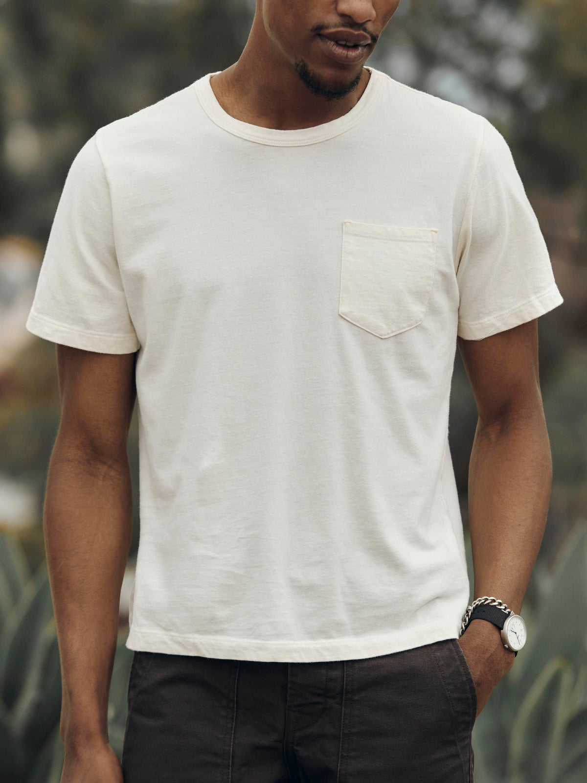 classic knit pocket tee
