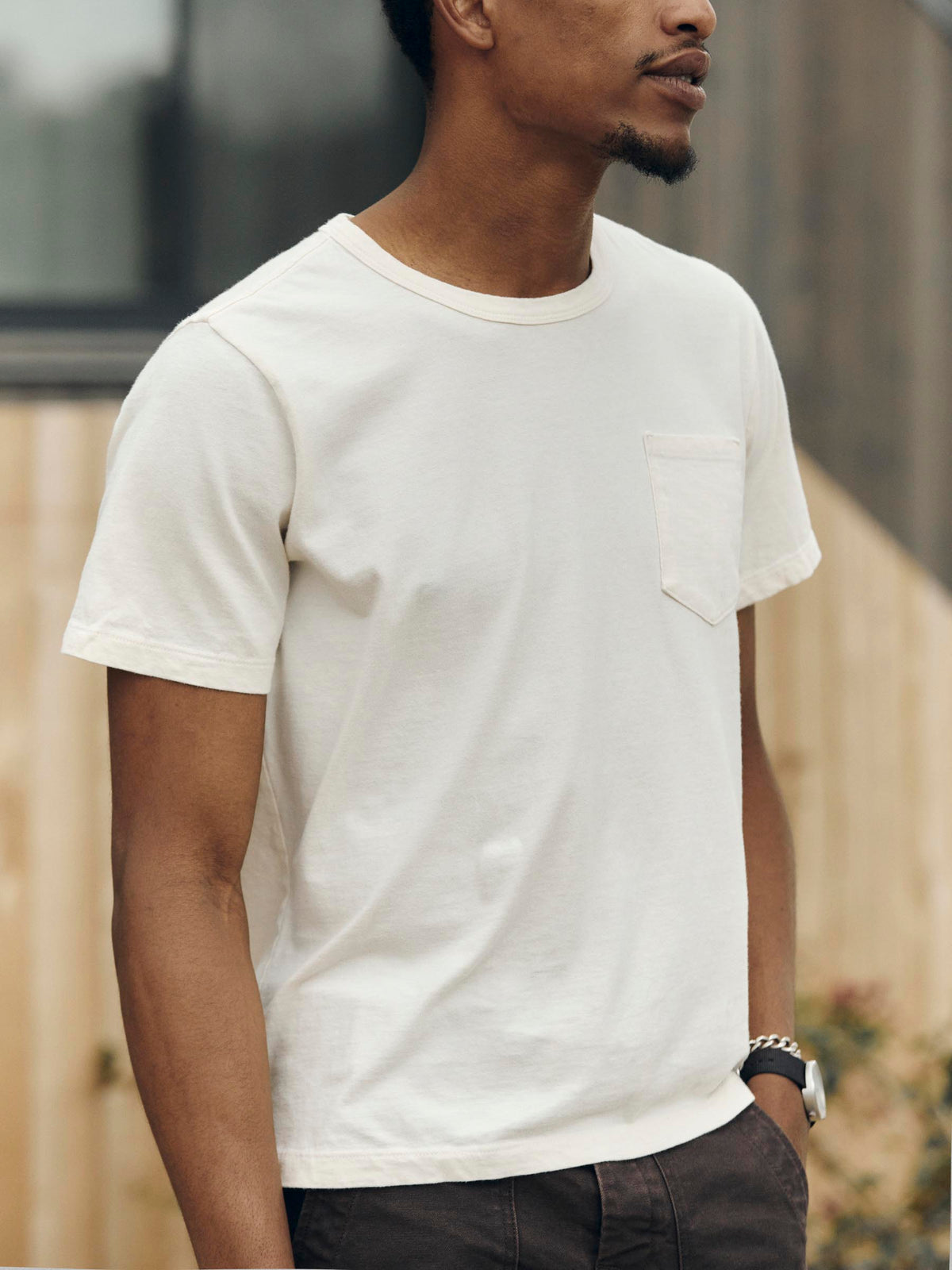 classic knit pocket tee