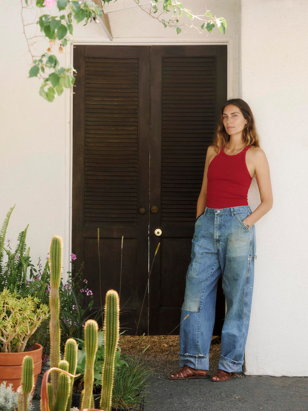 cardinal ribbed racerback tank