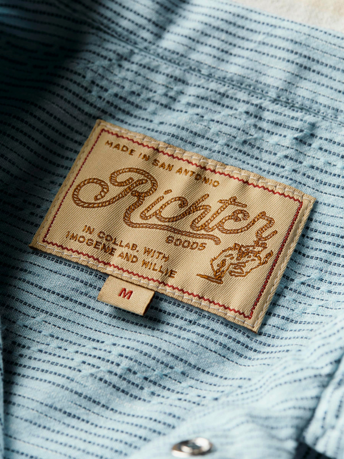 i+w x richter goods hanten weave pearl snap