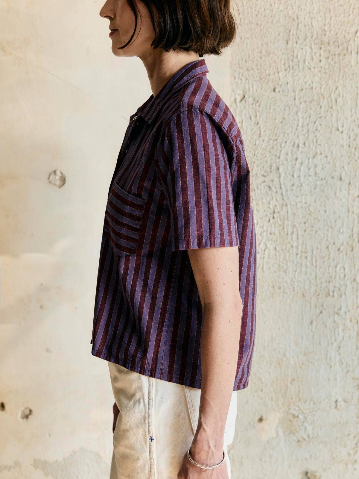 i+w x richter goods itajime stripe pearl snap