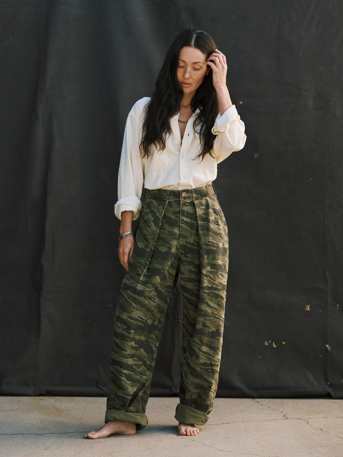 service trouser in brushstroke camo