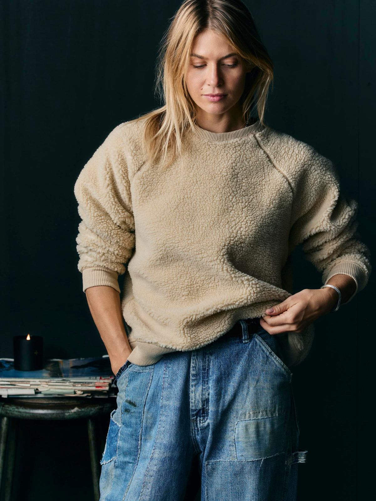 ribbed sherpa crew in dover