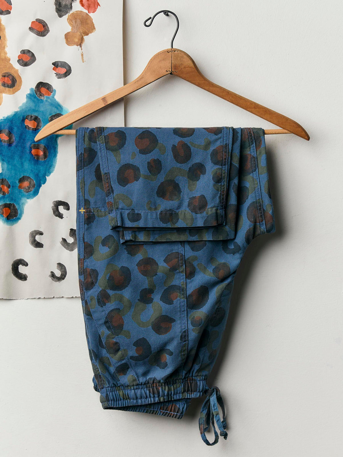ventura chore pant in blue rosette