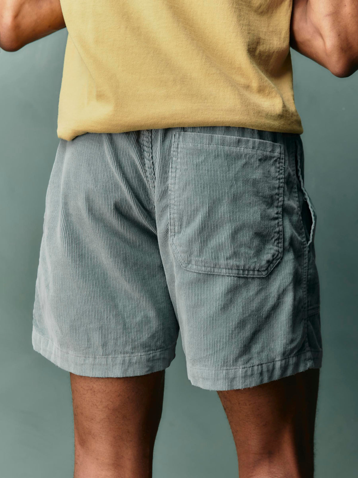 the lounge short in sunfaded blue cord