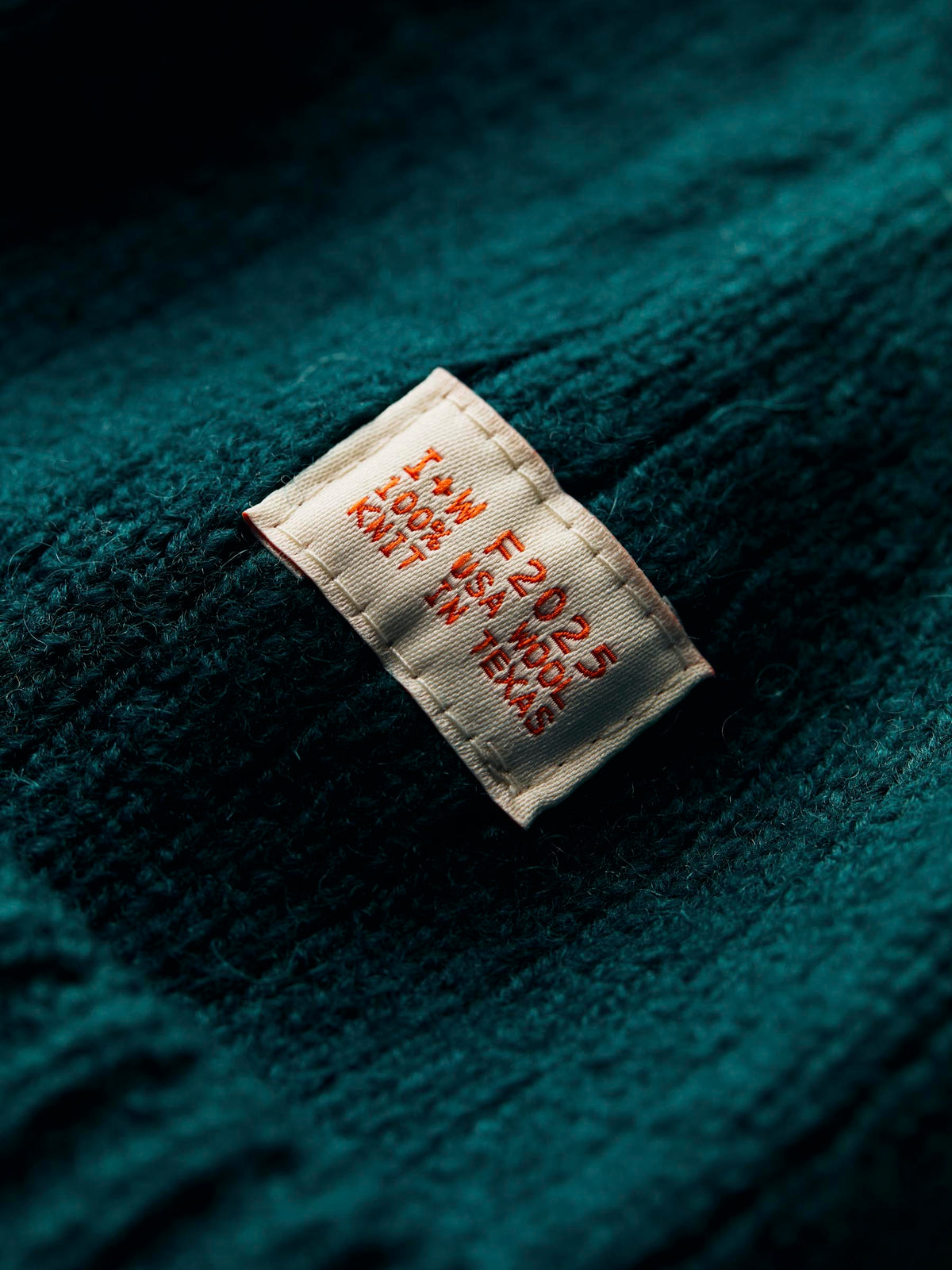 knit wool watch cap in teal