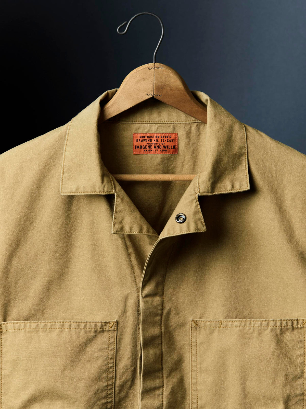 tracker jacket in washed khaki