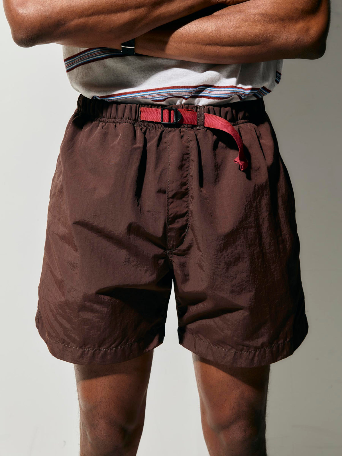 trail short in brown