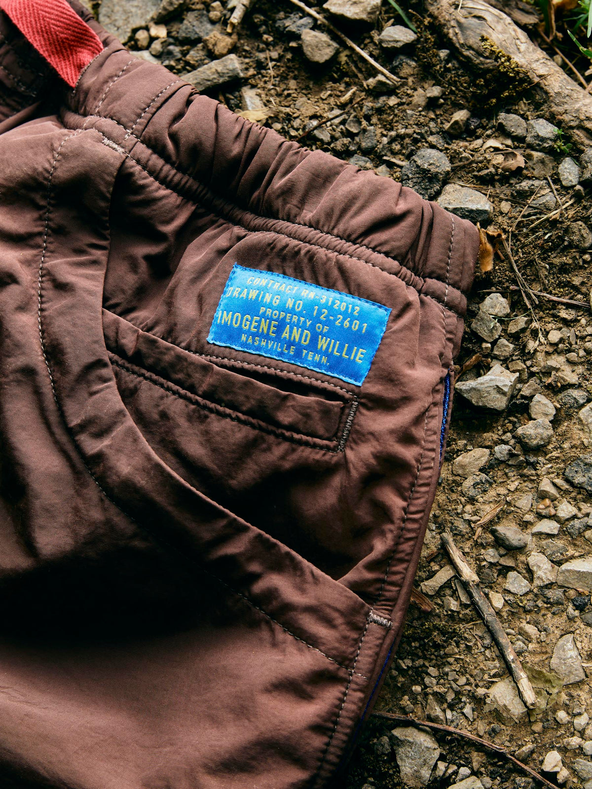 trail short in brown