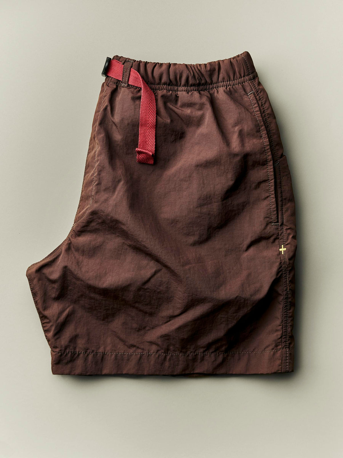trail short in brown