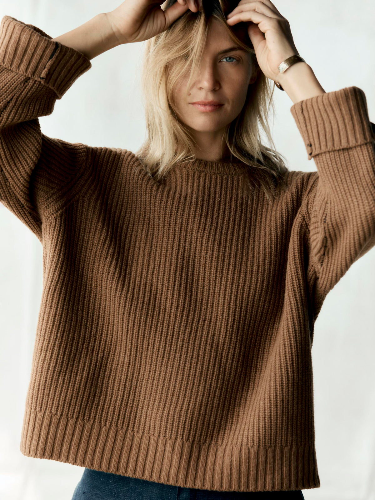 varese wool sweater in brown