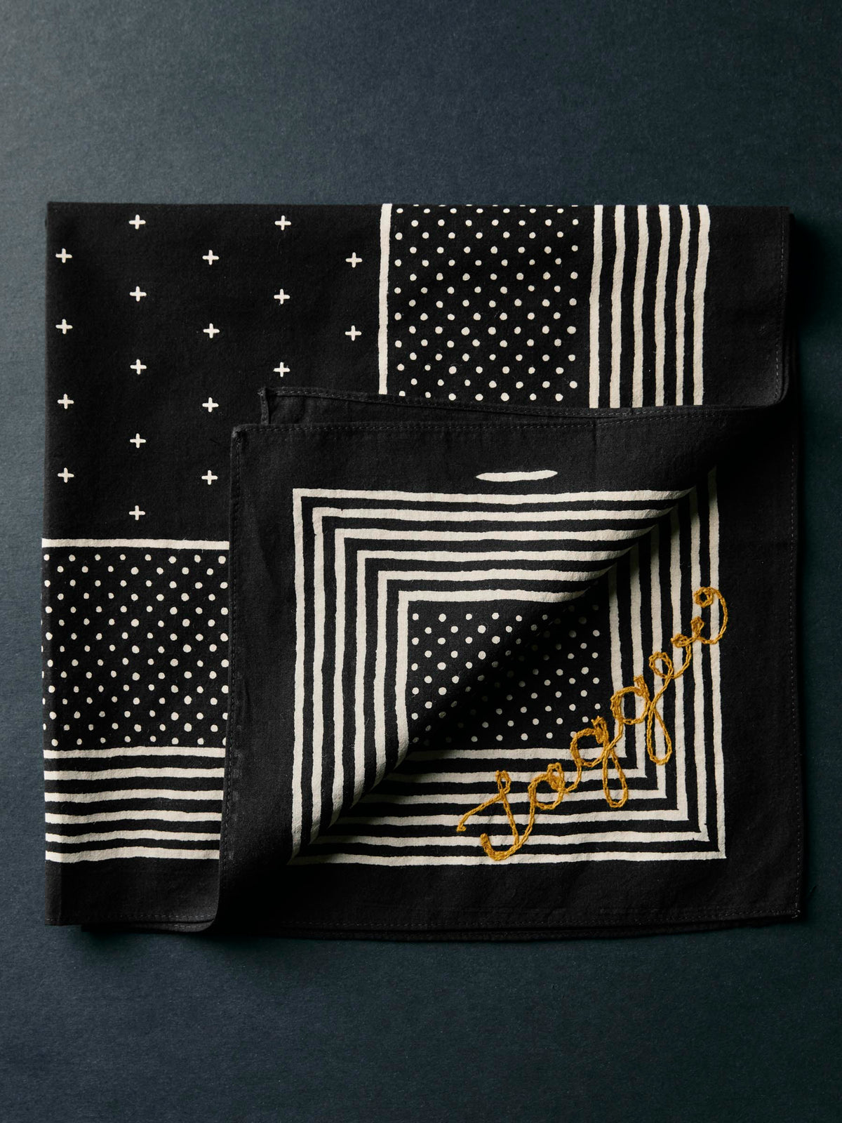 i+w vintage black bandana v2