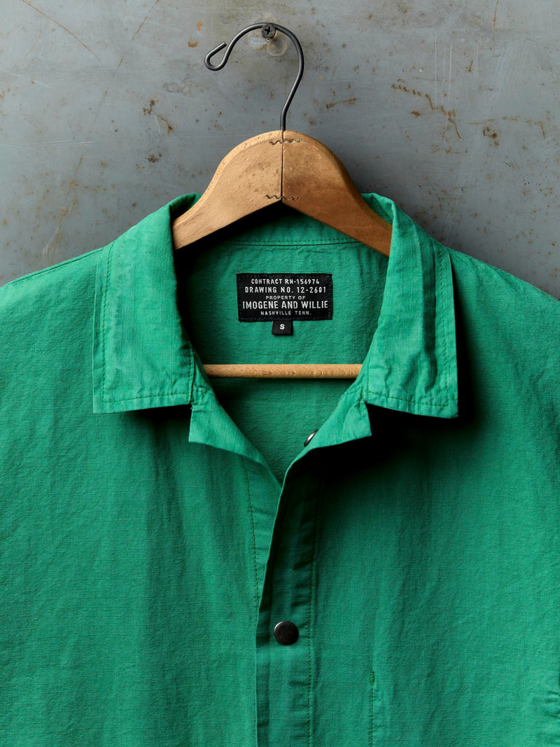 welder's jacket in seagreen ripstop - Model