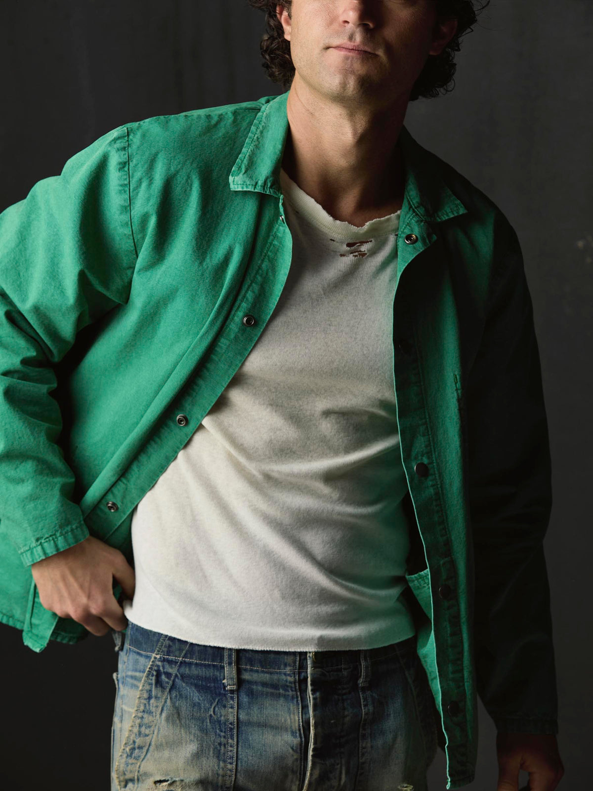welder's jacket in seagreen ripstop