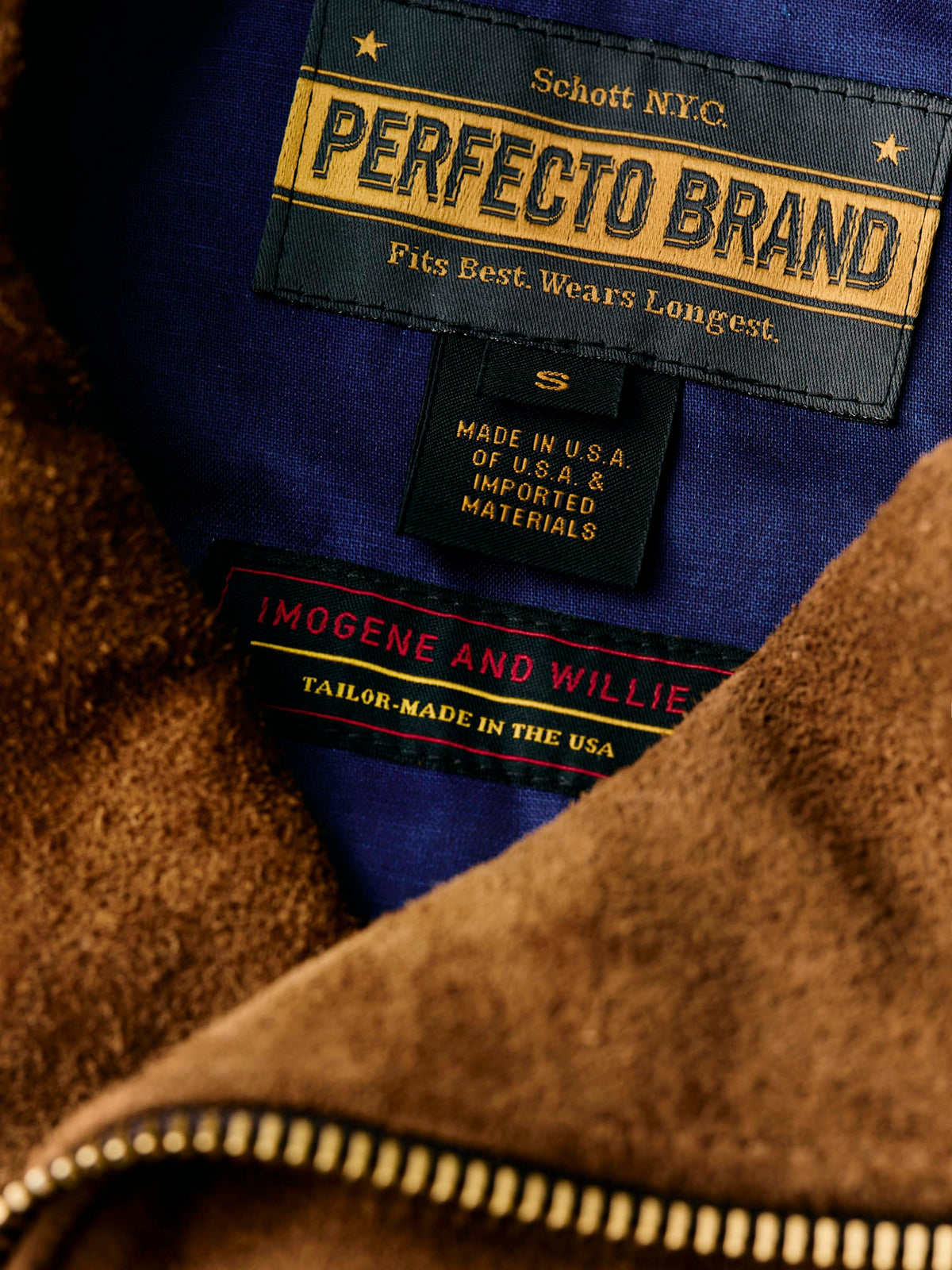 i+w x Schott NYC rough out perfecto jacket