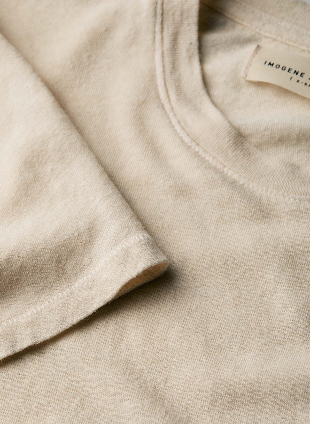 the cotton hemp tee in vintage white