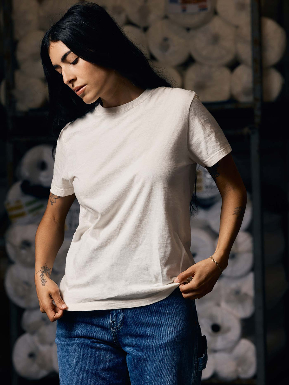 the cotton project tee in vintage white (2-pack)
