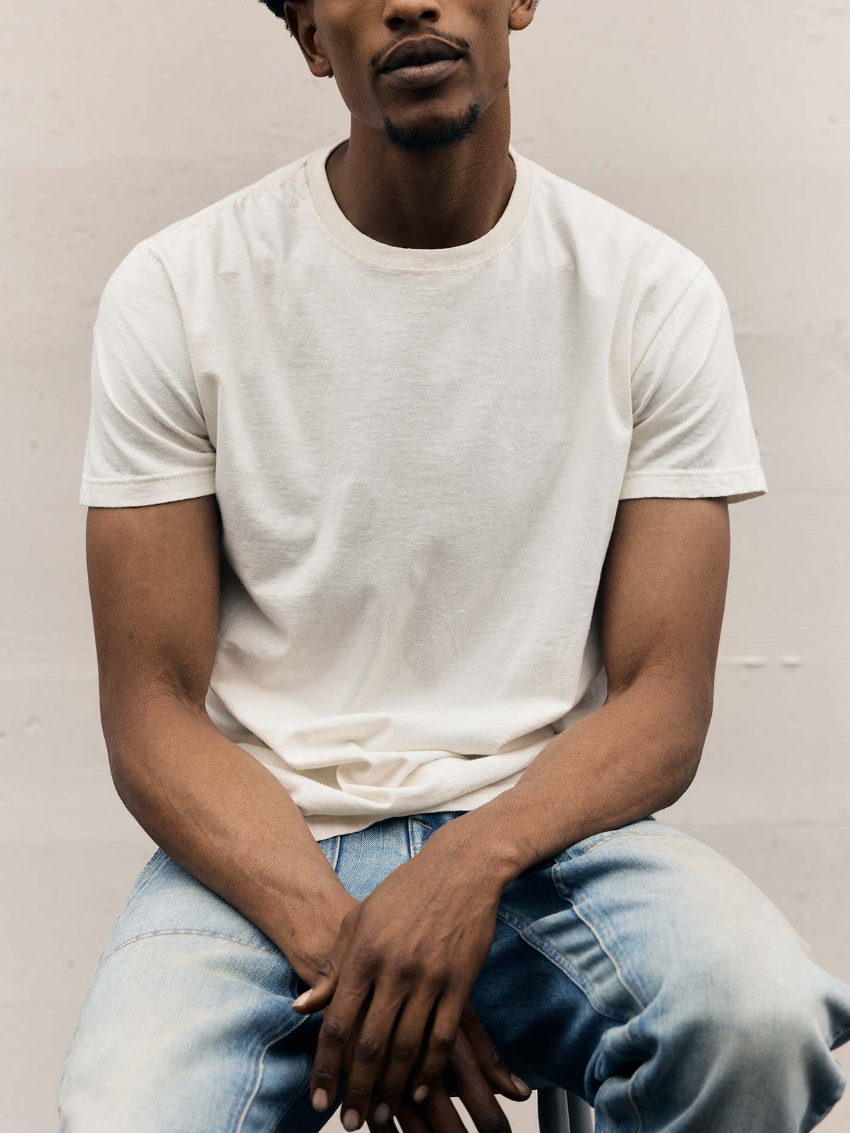 the cotton project tee in vintage white