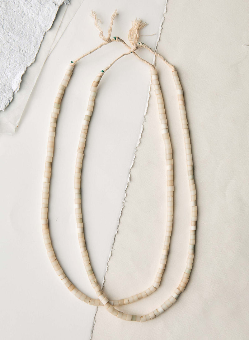 vintage white trade bead necklace