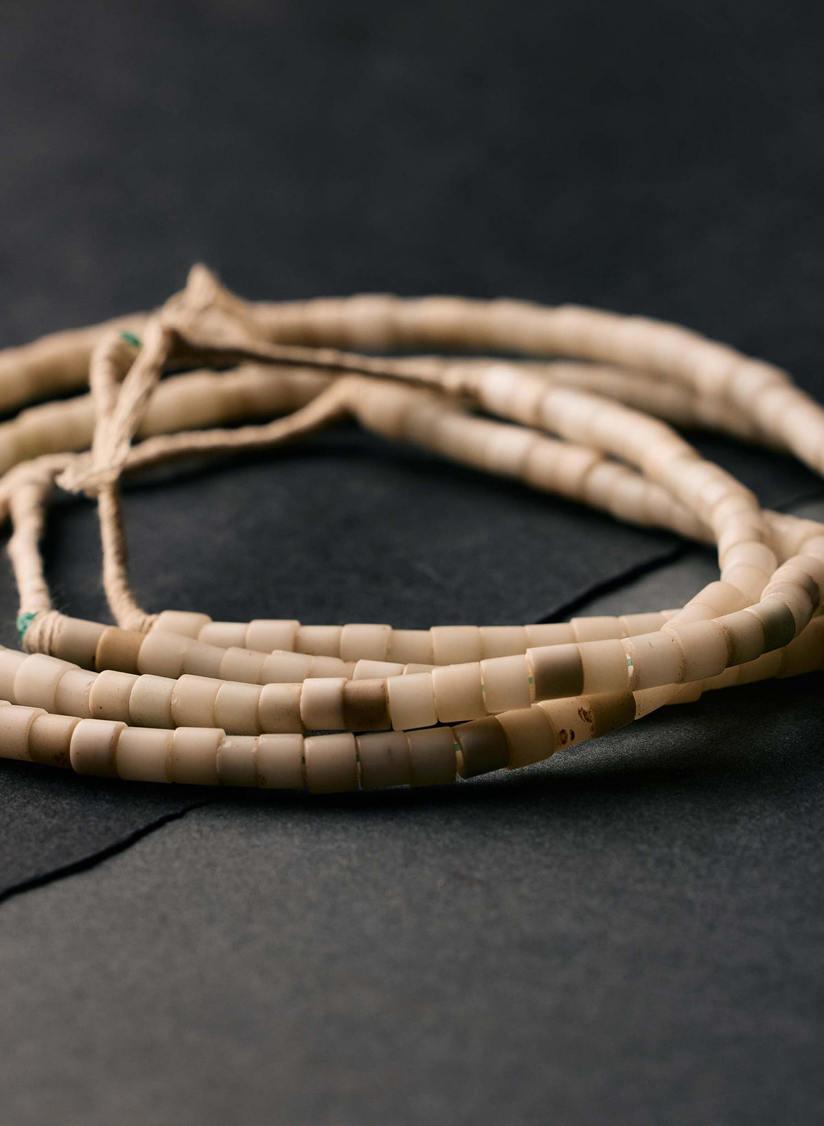 vintage white trade bead necklace