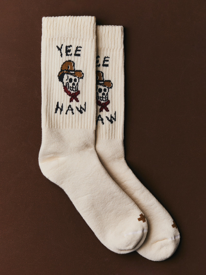 the "yee haw" sock