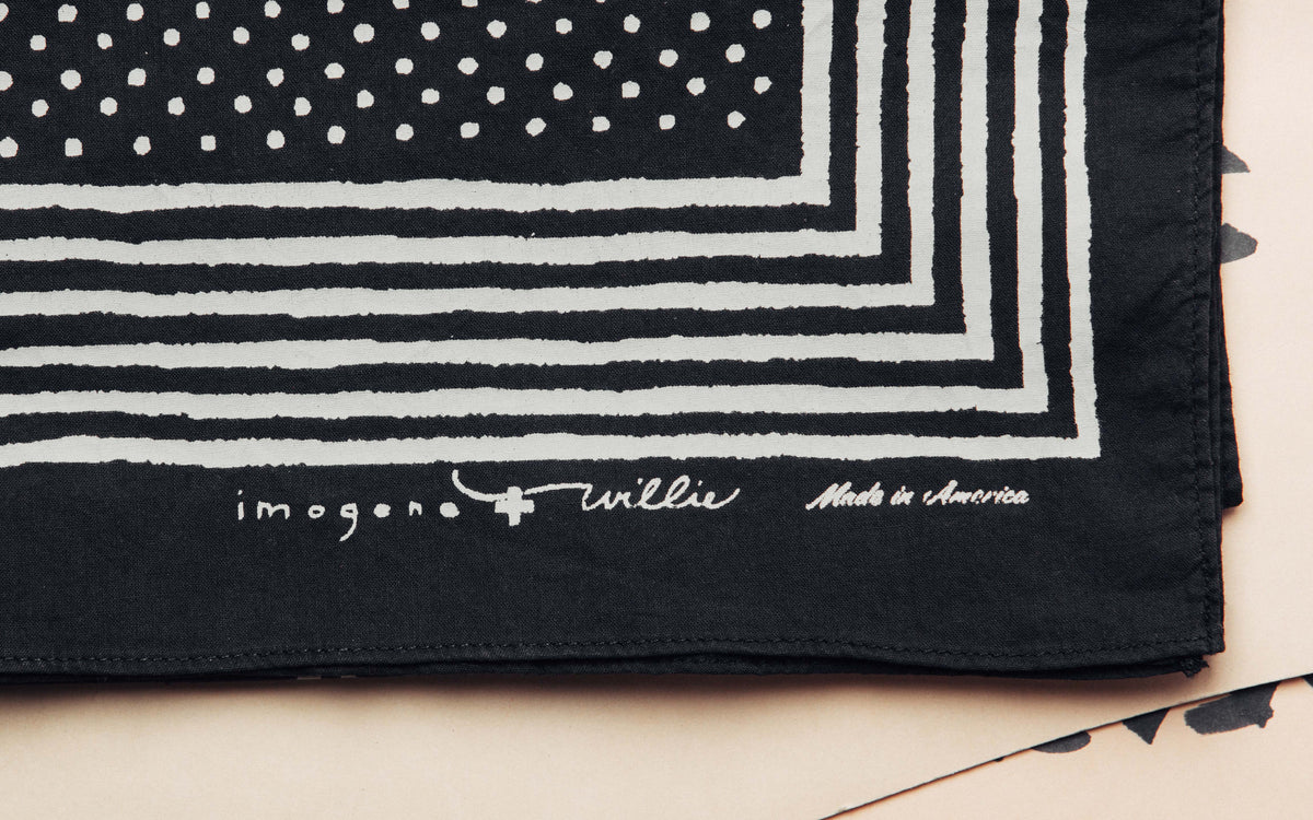 i+w vintage black bandana v2