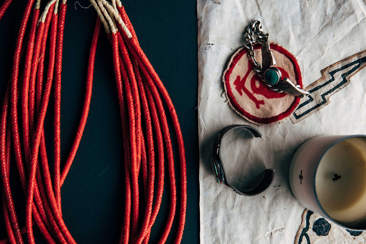 vintage african snake bead necklace